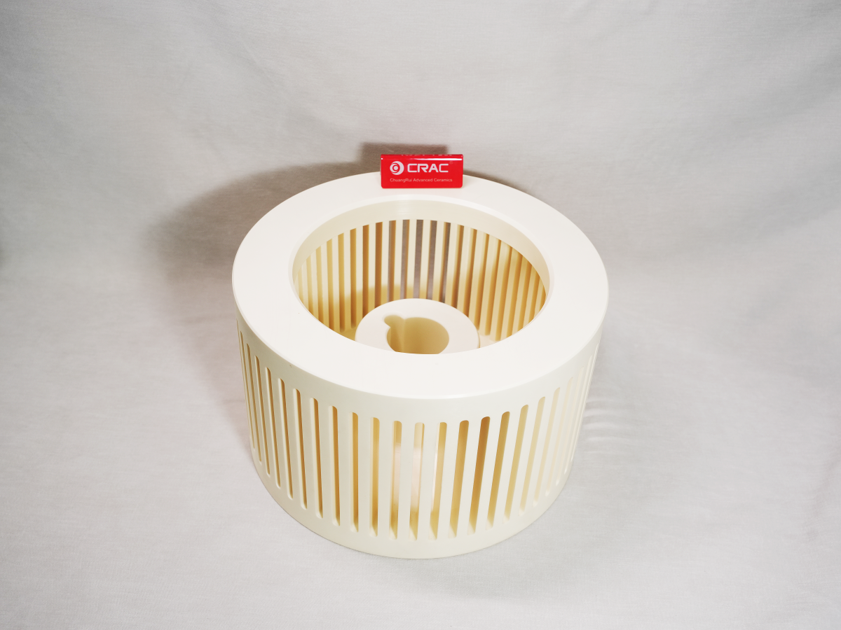 Ceramic grading wheel angle view